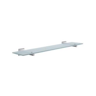 Smedbo RS347 24 in. Frosted Glass Shelf with Brushed Chrome from the House Collection